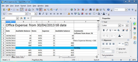 apache openoffice calc caracteristicas