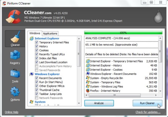 ccleaner pc optimization and cleaning free download