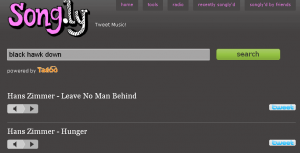 Songly Share songs on Twitter