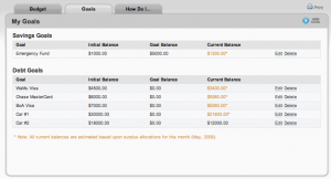 Track your financial goals in BudgetSketch