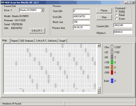 HDDScan: Free Scan Bad Sectors on Hard Disk