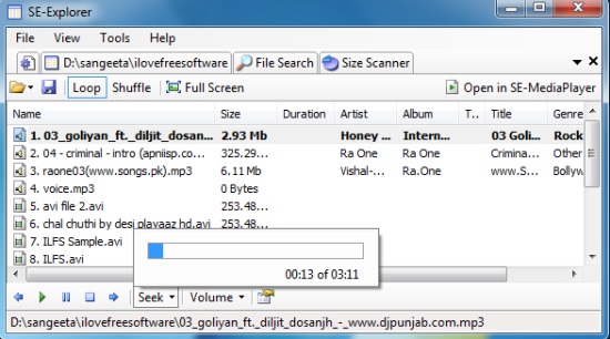 SE-Explorer Media Player