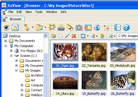 imageviewer gallery with thumbnails