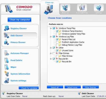 instaling Comodo System Cleaner