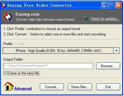 Eusing Free Video Converter