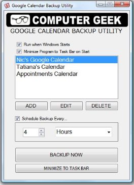 Backup Google Calendar and Access Google Calendar Offline