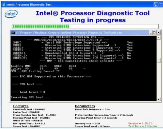 Diagnostic Tool. PC Diagnostics Utility v1.4.3. Intel Driver support Assistant.