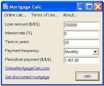 Online deals mortgage calculator