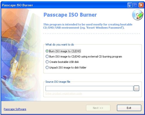 Passcape ISO Burner