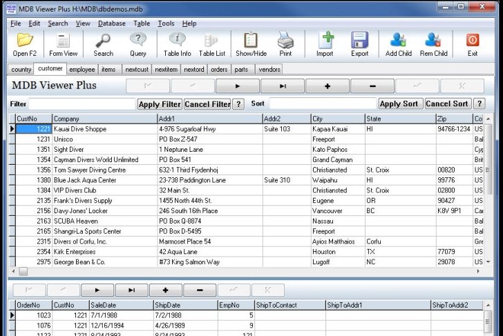 viewer for ms access database accdb mdb db