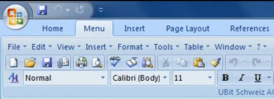 Classic Menu for Office 2010: UBitMenu