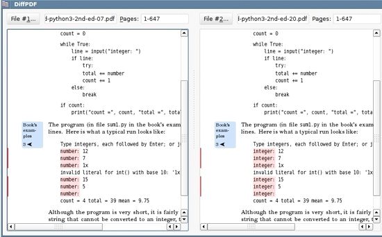 PDF Comparison Software DiffPDF