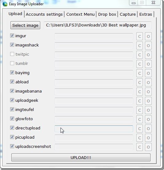 Upload Images To Multiple Image Hosting Websites Easy Image Uploader