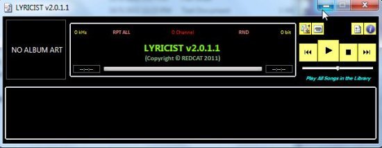 audio player with lyrics