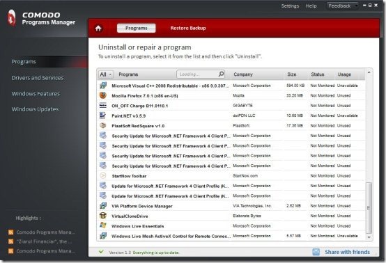 comodo program manager001