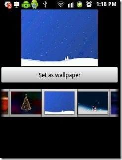 Christmas Wallpaper app interface