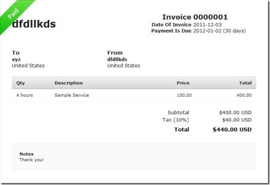 Invoice Machine001