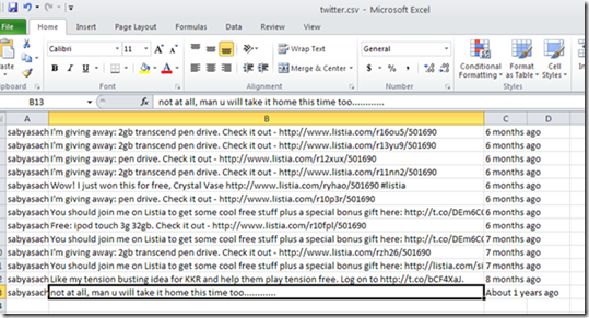 Convert Twitter Tweets into MS Excel File: Twitter2Excel