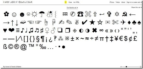 star copy paste symbols