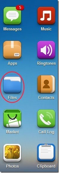 AirDroid File Option