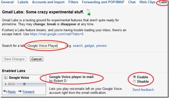 How To Enable Google Voice Player In Gmail