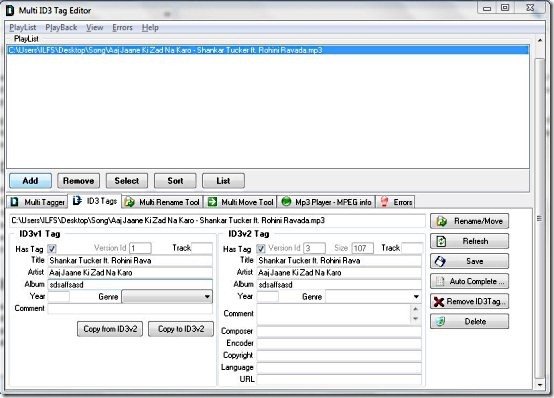 mp3 id3 tag editor ware