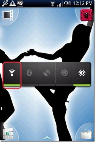 Power Control Widget On Screen