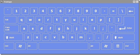 blue keyboard on screen