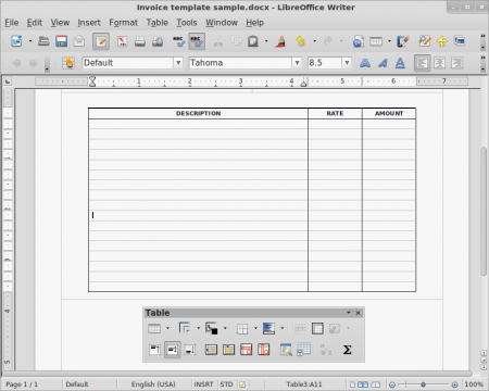 Libre Office formatting