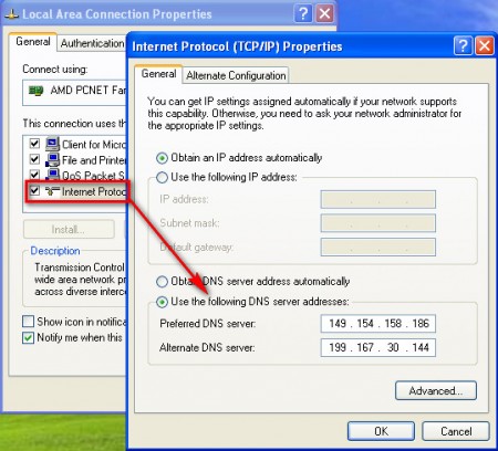 Tunlr settings adding DNS