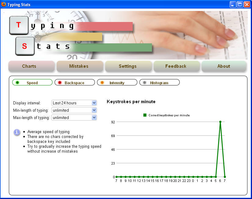 Typing Stats defualt