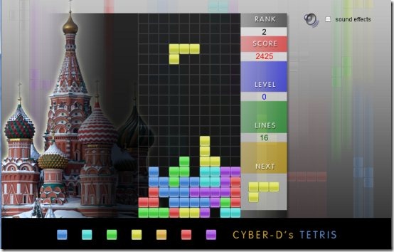 Free Classic Tetris Game for Windows: Cyber-D Tetris game