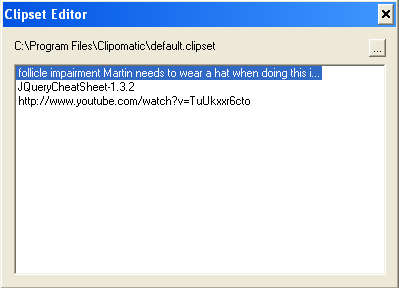 Clipomatic default window