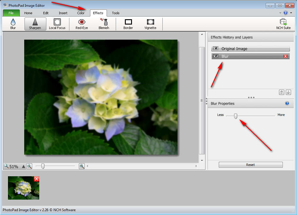 free NCH PhotoPad Image Editor 11.76