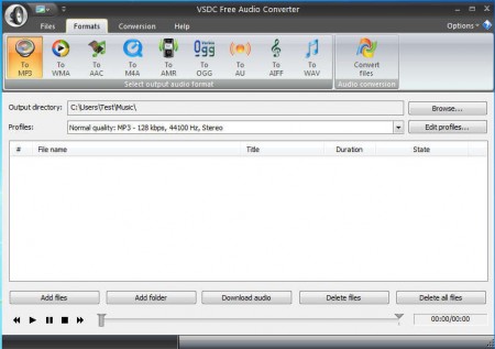 Convert over 20 Audio Formats with VSDC Free Audio Converter