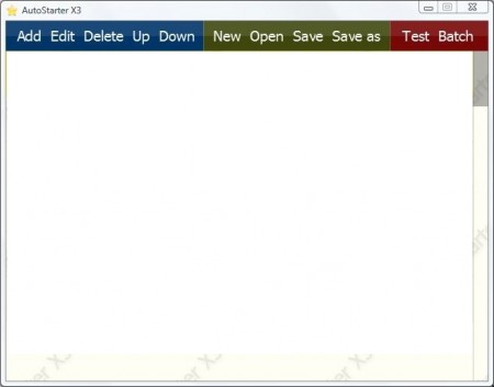AutoStarter X3 application launcher default window