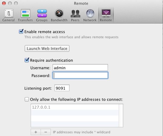 mac send torrent to remote transmission