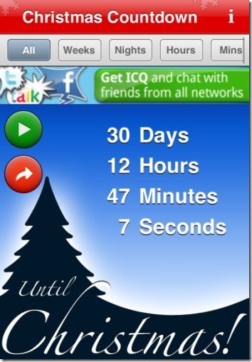 iPhone Christmas Countdown App