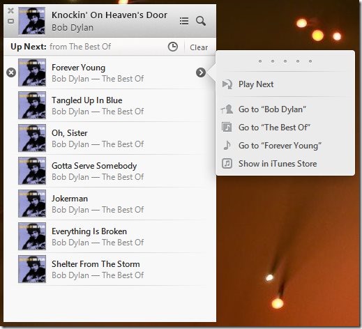 itunes 11 min player screenshot