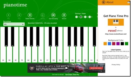 piano windows 8 app