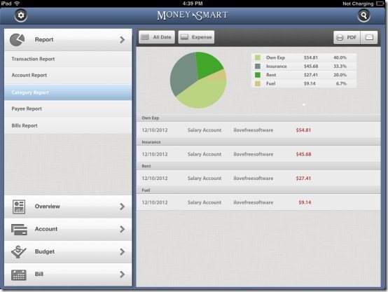 Money Smart HD Lite Reports