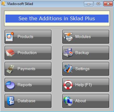 Sklad default window