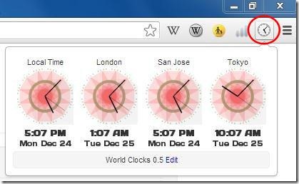 world clock chrome extension