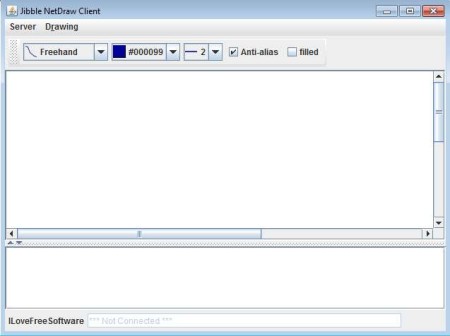 Jibble NetDraw whiteboard collaboration software default window