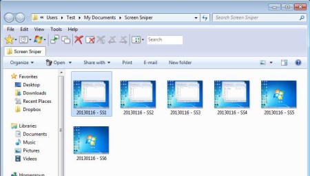 Screen Sniper screenshots made