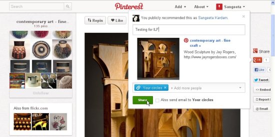 pinterest+ interface