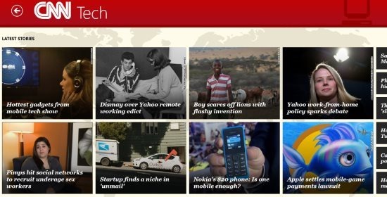 categories in cnn app for windows 8