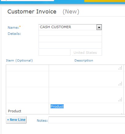 BillFaster creating invoice