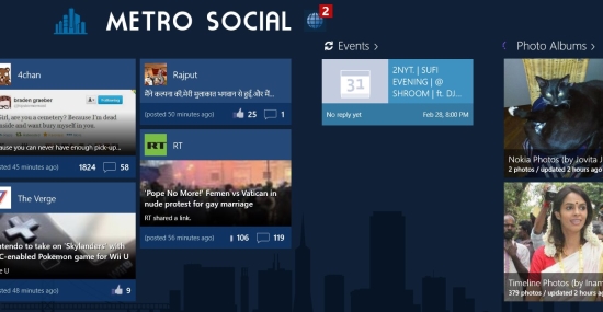 Facebook App For Windows 8 Metro Social