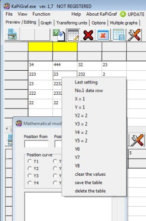 KaPiGraf seting up diagram